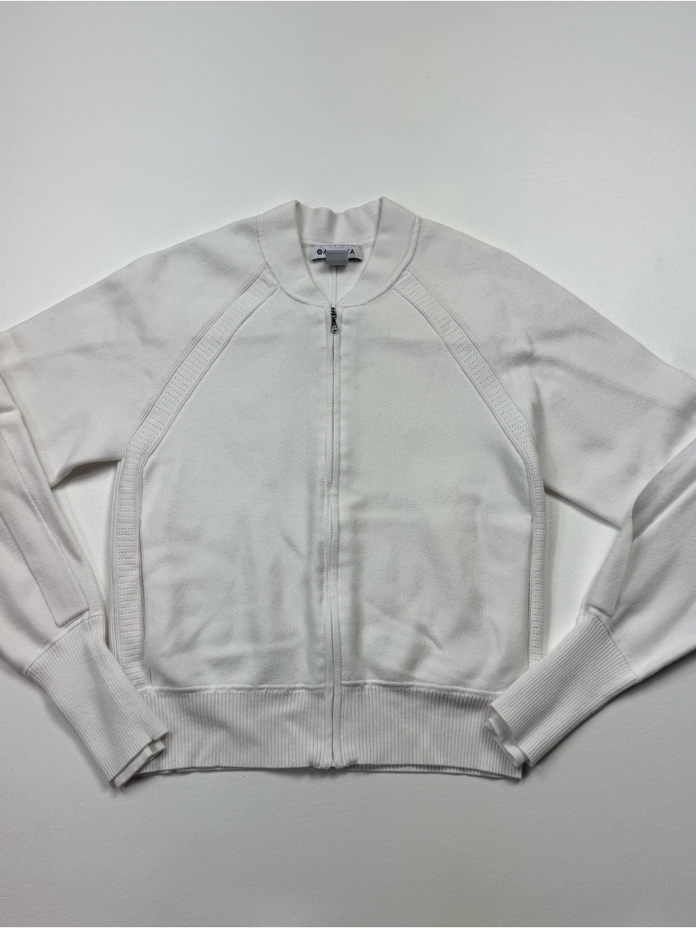 Athleta White XS Full Zip Sweater